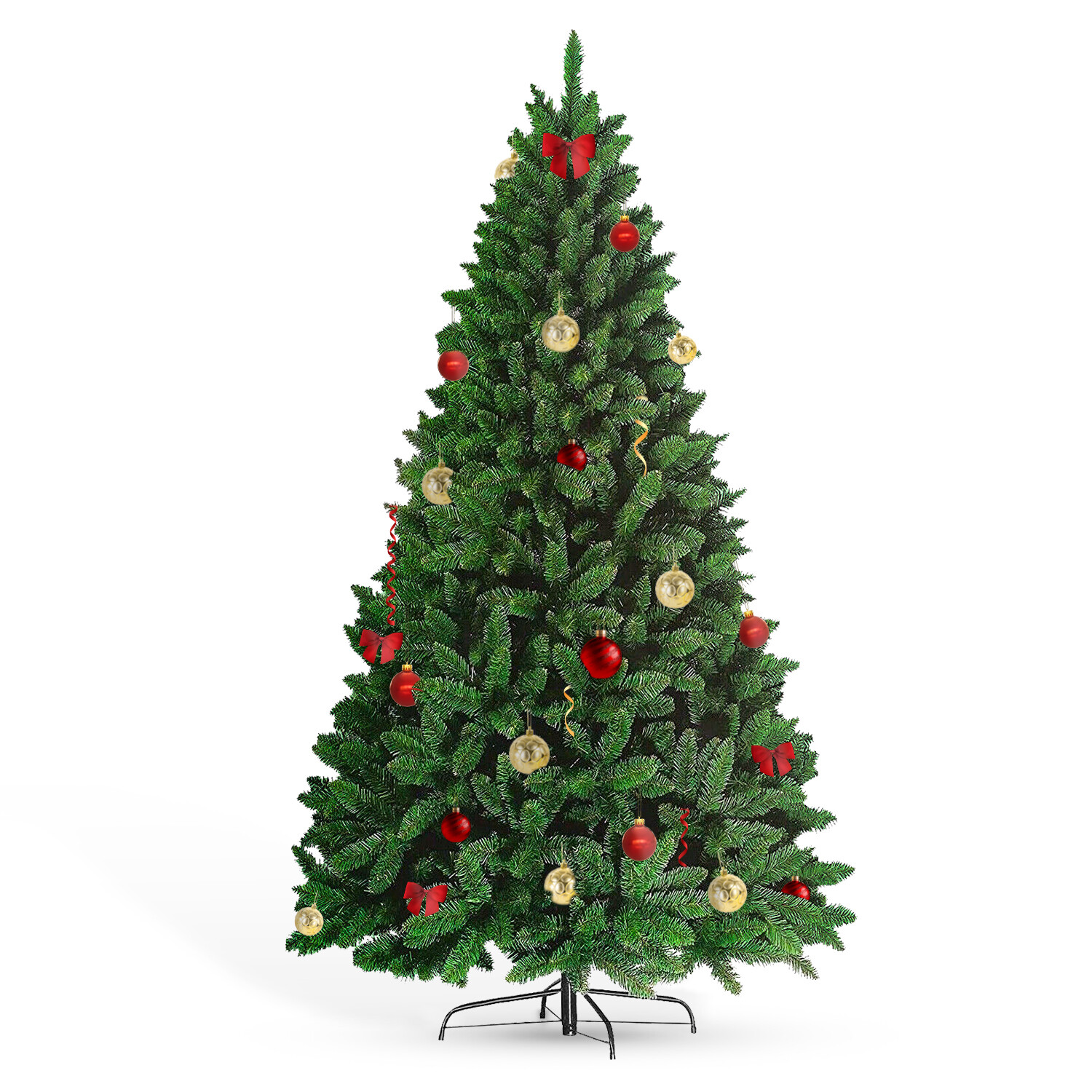 Christmas Tree Xmas Artificial Bushy Pine w Stand Home Décor 4ft 5ft