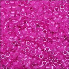 Miyuki Delica Seed Beads Size 11/0 Luminous Hot Magenta DB2037 7.2 Gram Tube