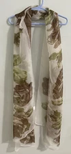 Floral 100% Silk Scarf