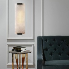 Hand-Carved Alabaster Sconce G9 Light Wall Lamp Home Bedroom Lighting Lamp Decor