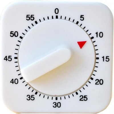 Square 60 Minute Mechanical Kitchen Timer - Visual Kitchen Cooking Timer Clock w