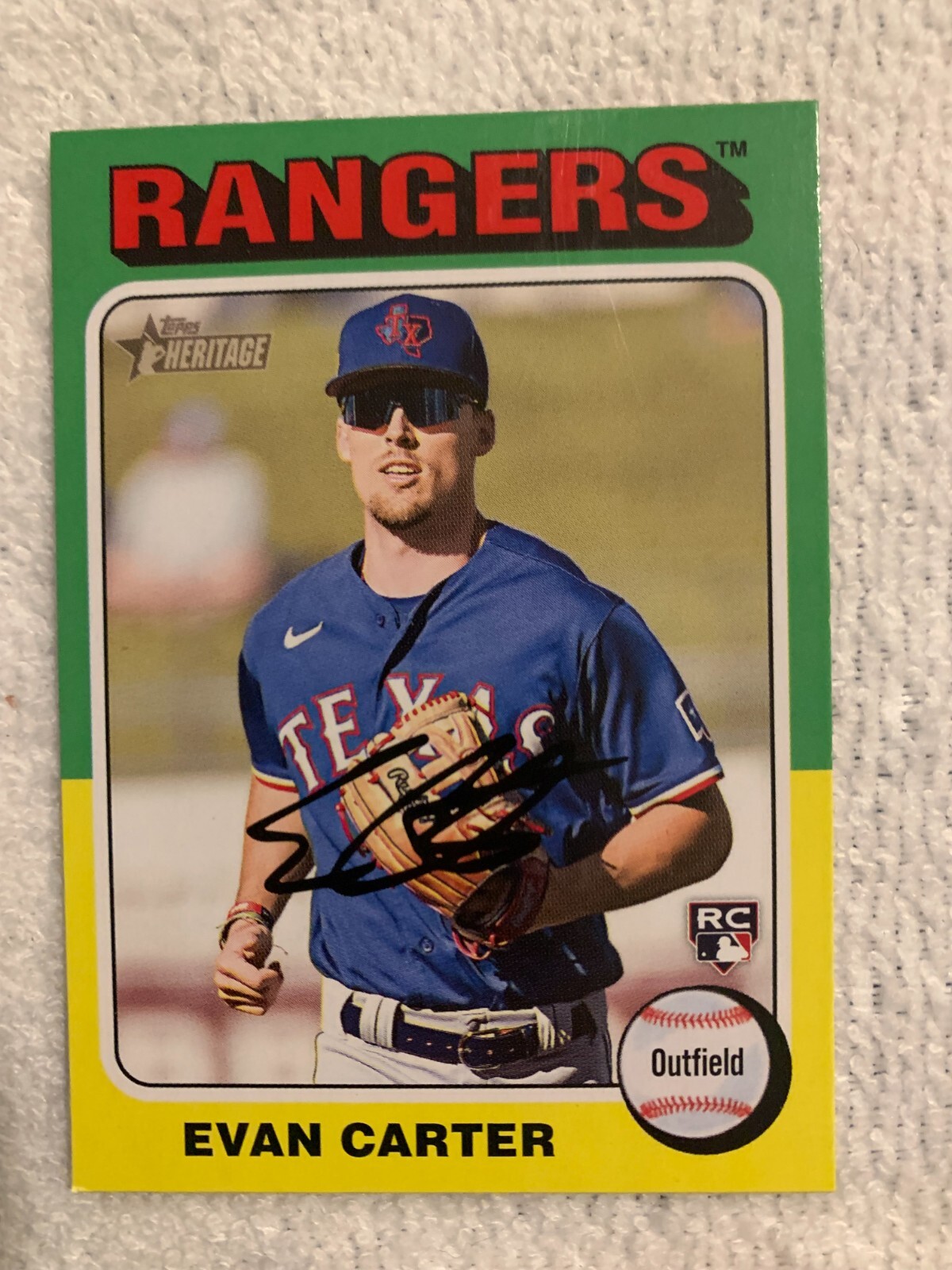 2024 Topps Heritage Evan Carter Rookie RC #170 Texas Rangers