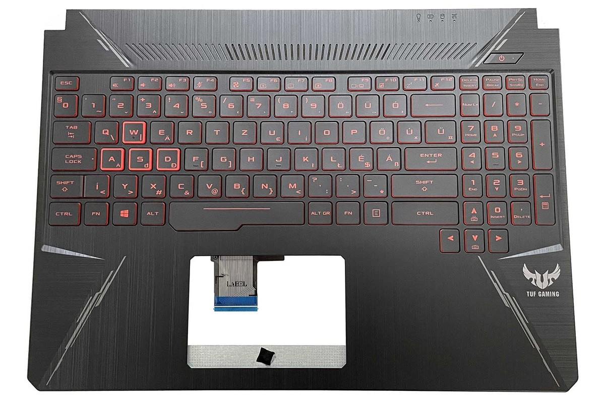 For Asus TUF FX505D FX505DY Hungarian Keyboard Red Backlit Magyar