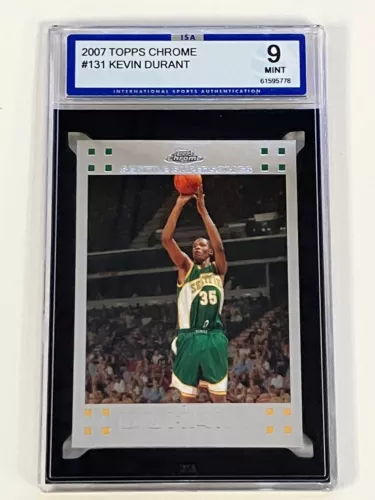 2007 Topps Chrome Kevin Durant Rookie RC #131 MINT ISA 9