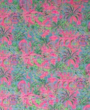 Lilly Pulitzer Cotton Poplin Fabric Bali Blue Spotted On Worth 180" x 57"