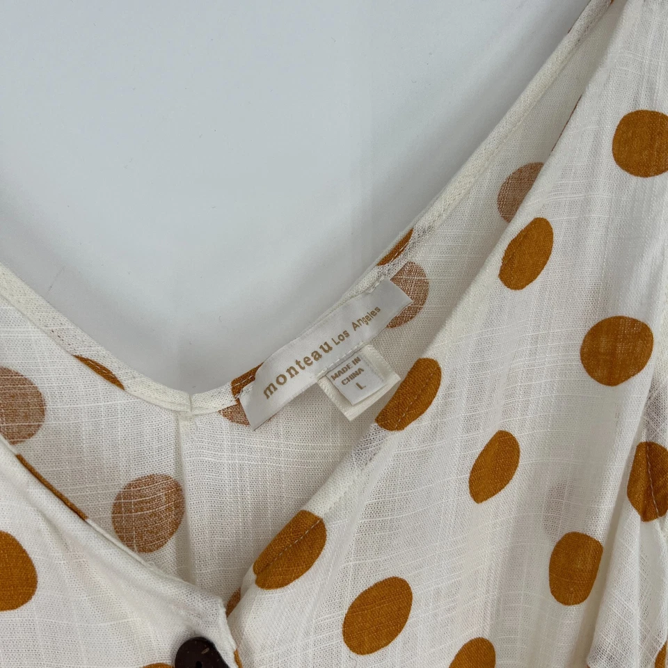 Mono Monteau Mujer L L L L L Mezcla de Lino Ligero Clásico Blanco Costero Foto 3 de 4