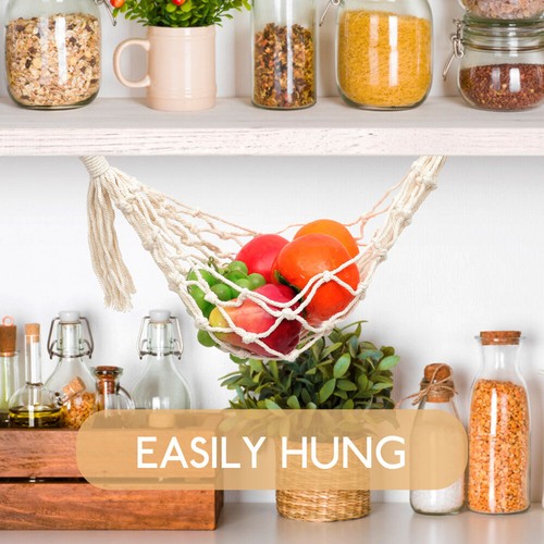 Fruit and Vegetable Hanging Basket Cotton Thread Weaving Storage Hammock - 第 11/12 張圖片
