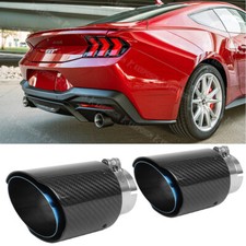 2.5 To 3.5od Carbon Fiber Stainless Dual Exhaust Tip For Ford Mustang Gt 99-24 2.5 To 3.5od Carbon Fiber Stainless Dual Exhaust Tip For Ford Mustang Gt 99-24