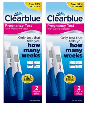 Clearblue Digital with Weeks Indicator Pregnancy Test- 2 Pack- FAST US SHIPPING