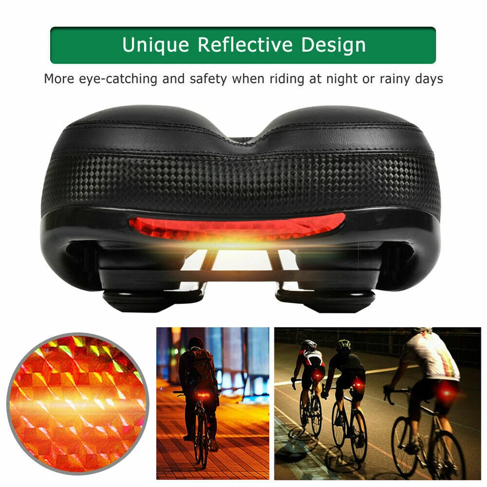 Comfort Wide Bike Seat Cushion Soft Padded Mountain Cruiser Road Bicycle Saddle - Image 4 of 4