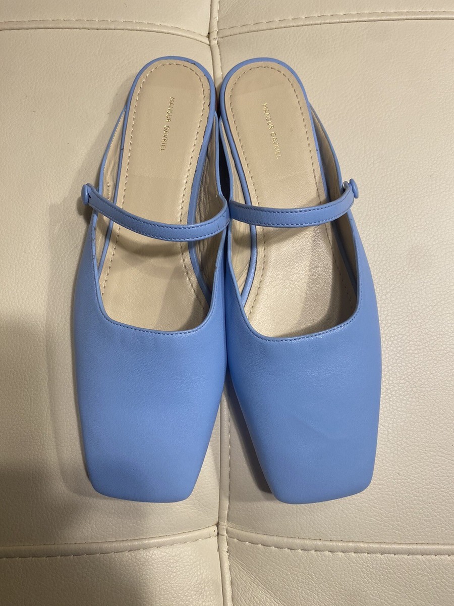 【limoncello】MANSUR GAVRIEL ネイビー ミュール Mansur Gavriel Square Toe Blue Mary Jane Mule Sandals Sz 39 $395