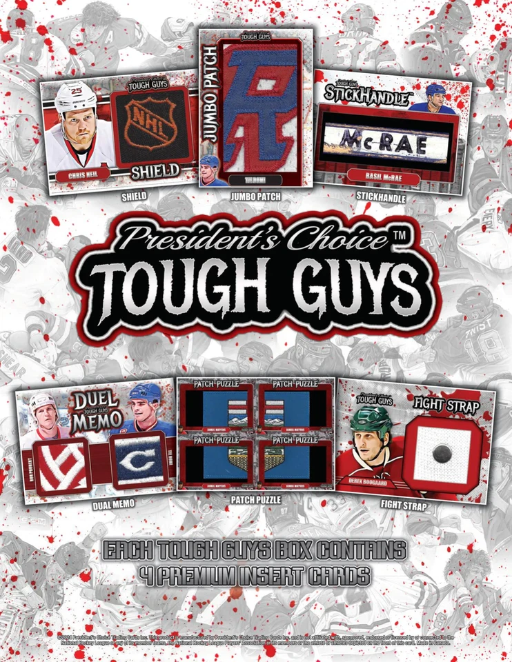 2024 President's Choice Trading Cards Tough Guys Hockey Hobby Box 4 Cards per - Image 3 of 4
