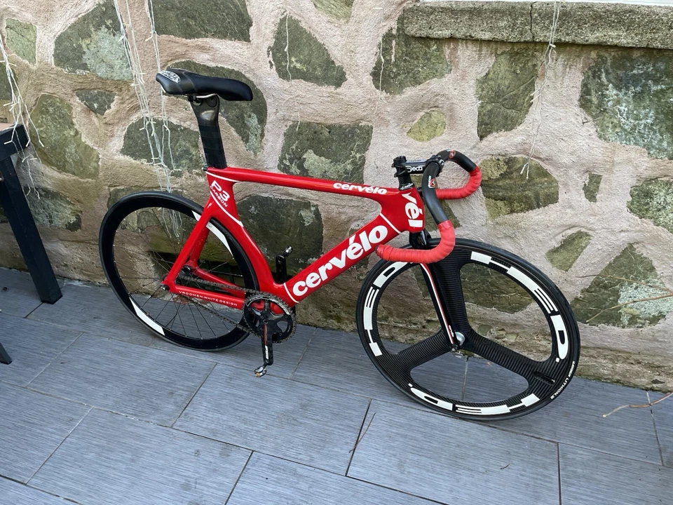 Bicicleta de Pista Original RARA Cervelo T3 Engranaje Fijo Nivel Olímpico Foto 3 de 4