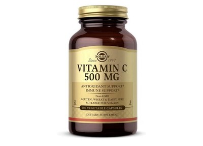 Solgar Vitamin C 500 mg 100 Veggie  Caps Immune&Antioxidant Support EXP 09/27