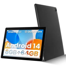 2025 Tablet 10.1" Android 14 Tablet 8+64GB Octa Core 1280×800 HD IPS WIFI