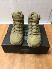 Merrell Moab 2 Mid Waterproof Tactical Vibram Boots Mens Size 9.5M Tan J15849