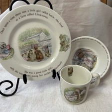 Set 3 Wedgwood Beatrix Potter MRS TIGGY-WINKLE Nursery Set Mug/Cup, Bowl, Plate
