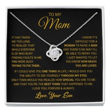 To My Mom Necklace, Mama, Gift From Son For Birthday, Mother 's Day Gift