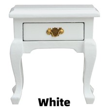 1X Table De Chevet Miniature Rétro 1:12 Avec Tiroir Cabinet Simulé