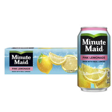 Minute Maid Pink Lemonade Fruit Juice, 12 fl oz, 12 Cans (Packaging May Vary)