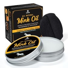 Mink Oil for Leather Boots, Leather Conditioner and Cleaner 3.52 oz-All