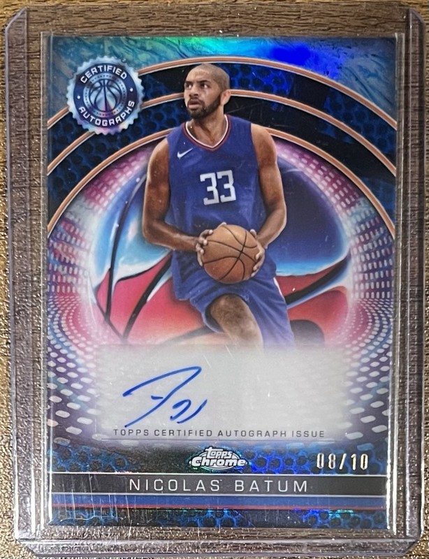 Topps Chrome 2024-25 Nicolas Batum Certified Autographs Blue Refractor Auto /10