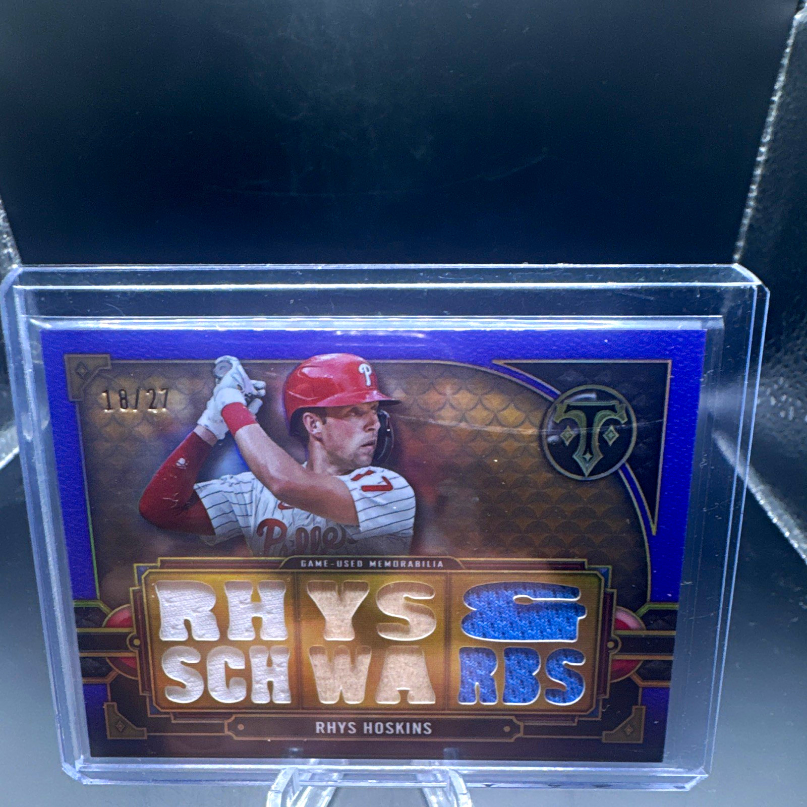 Topps 2022 Triple Threads Relics Rhys Hoskins TTR-RH3 Amethyst /27 Schwarber