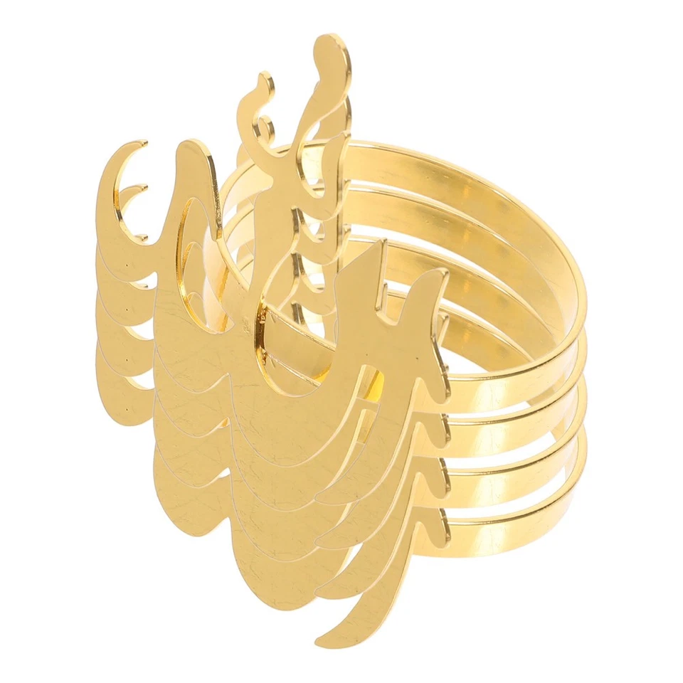  4 PCS Anello Portatovagliolo Allacciatovaglioli Anelli Di Metallo - Immagine 4 di 4