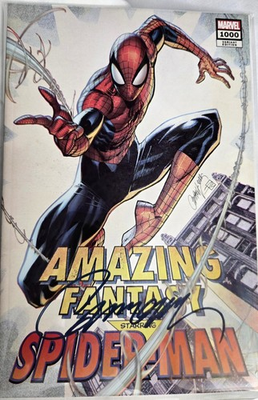 #ad Amazing Fantasy 1000 J. Scott Campbell Variant Signed w COA Marvel Comics 2022 $29.00