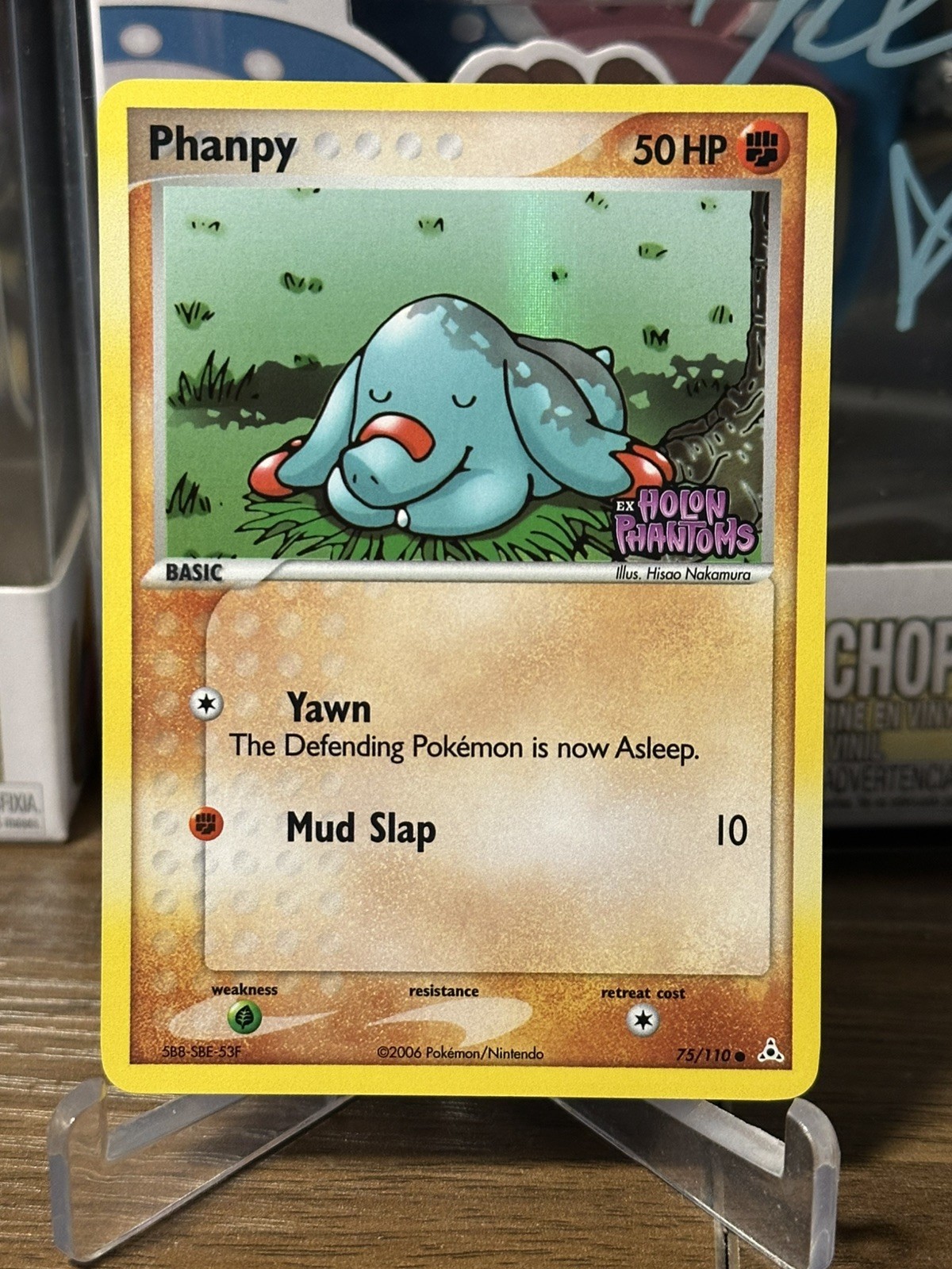 Vintage 2006 Pokemon Nintendo Phanpy 75/110 Holon Phantoms Reverse Holo Card NM+