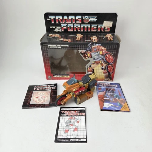 1986 Wreck Gar With Box & Original Insert G1 Transformer Figure