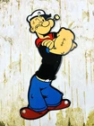 VINTAGE POPEYE CARTOON SAILOR MOTOR OIL SODA POP GAS OIL DISNEY PORCELAIN SIGN