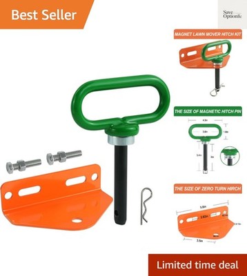 Alloy Steel Heavy-Duty Mower Trailer Hitch with Magnetic Gate Pin - Easy Install