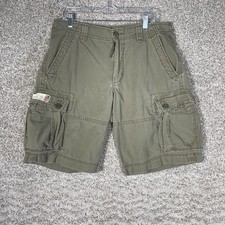Polo Jeans Co. Ralph Lauren Shorts Mens 34 Green Cargo Ripstop USA Flag
