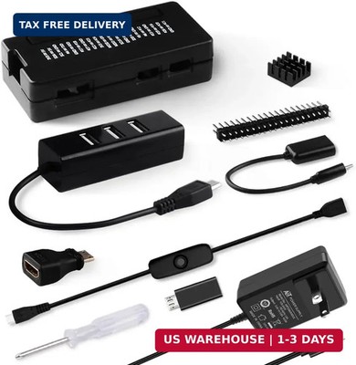 GeeekPi Pi Zero 2 W Case Kit with Pi Zero 2 W Case, Power Supply, Heatsink, 20Pi