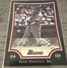 Ken Griffey Jr. 2009 Bowman MLB Seattle Mariners Baseball Card #7 NM. SEE PICS