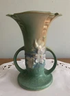 Roseville Art Pottery Green Cosmos Vase, #947-6 Vintage 1939