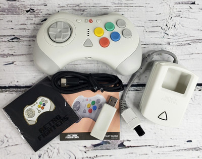 Retro Fighters D6 Wireless Controller  White - Dreamcast, PC & Nintendo Switch