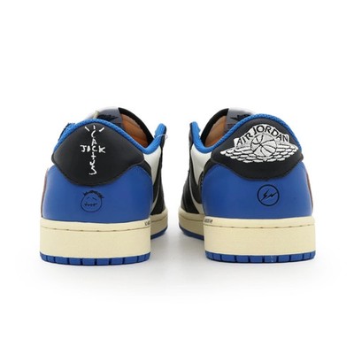Size 11 - Jordan 1 Retro x Fragment Design x Travis Scott Low Blue