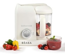 BEABA Babycook Solo 4-in-1 Baby Food Maker Steamer Blender White - Used