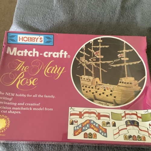 HOBBY'S Match-Craft THE MARY ROSE Matchstick Model Ship NEW SEALED 11540 1984