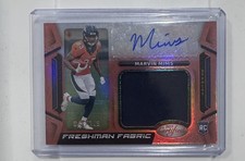 2023 Panini Certified  Freshman Fabric Signatures Marvin Mims Mirror Orange /249