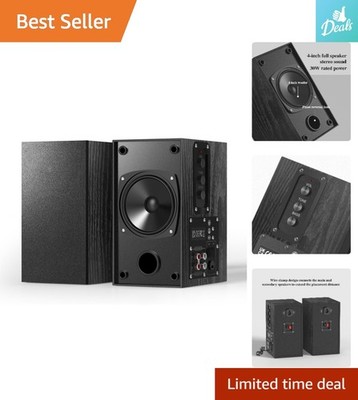 Stylish Powered Speakers 30W X 2, Mountable Design & RCA Input for Versatility
