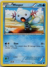 Wooper 21/116 Common Plasma Freeze LP Pokemon Card