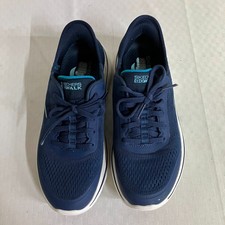 Skechers Slip-Ins Sneaker Girls Size 6 Navy Go Walk Arch Fit Valencia Hands Free