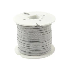 3mm White Leather Lace Spool Jewelry Making Thread 25yd Roll Craft Cording Suede