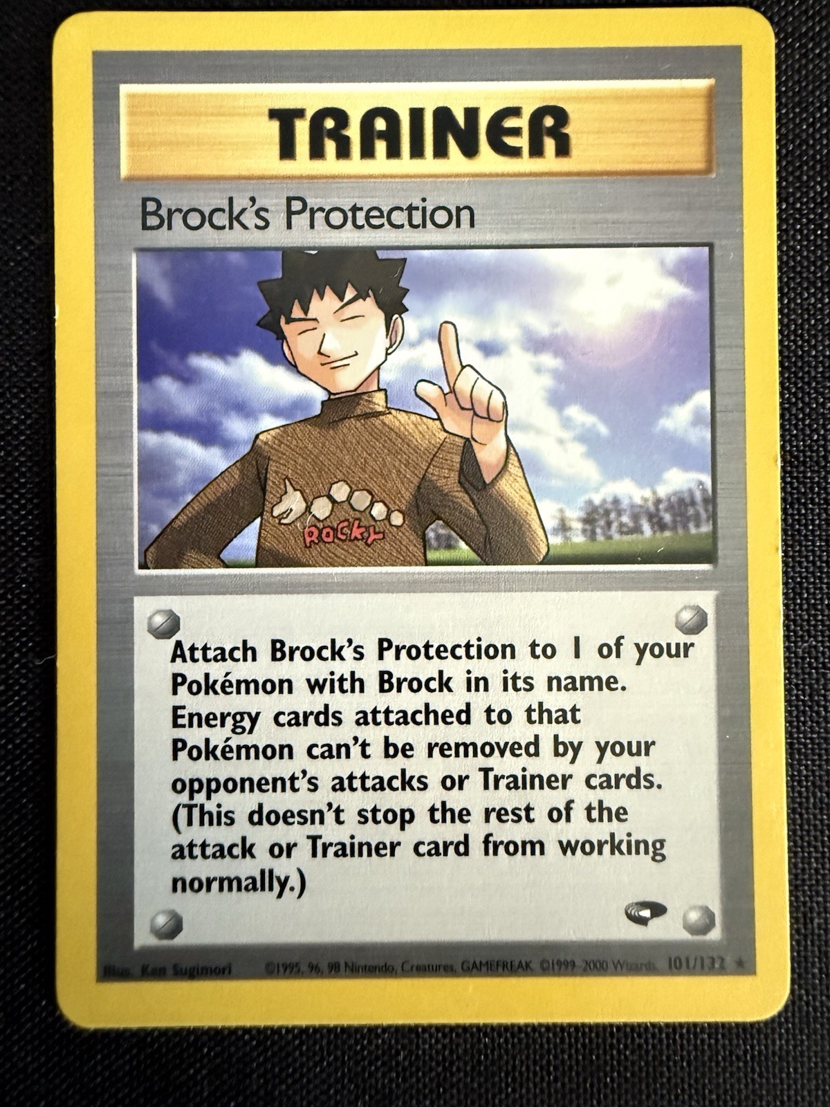 Brock's Protection 101/132 Pokémon TCG Gym Challenge Rare Trainer Lightly Played
