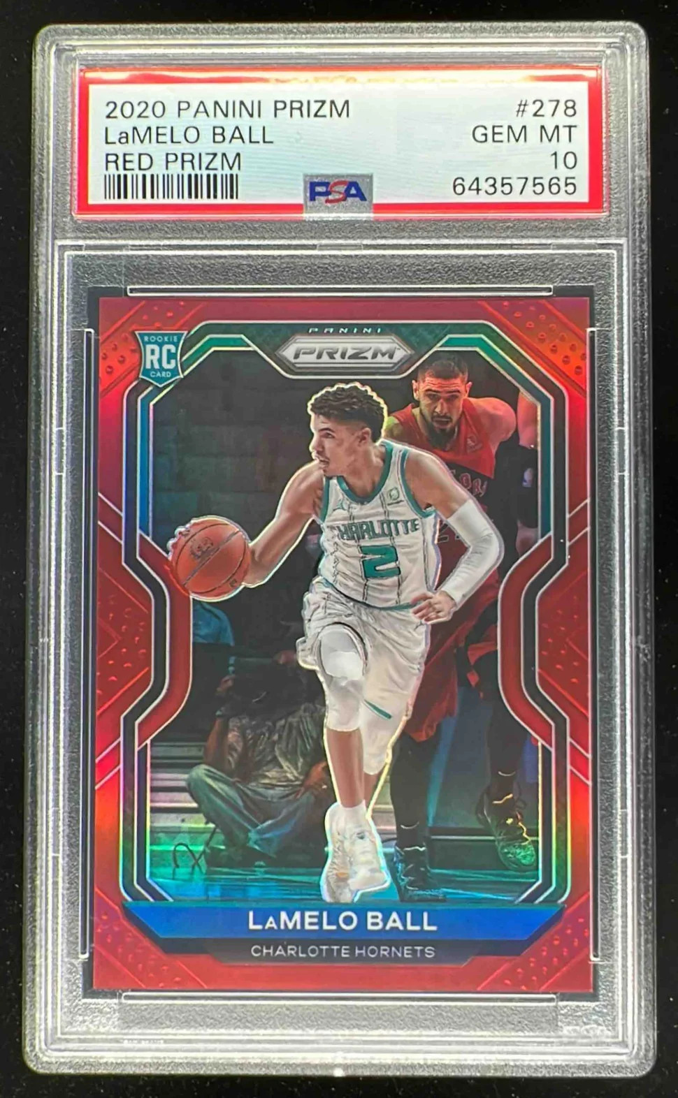 2020-21 Panini Prizm Red Prizms #278 LaMelo Ball RC /299 PSA 10