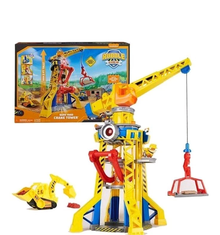 PAW Patrulla Canina Escombros y Tripulación Corteza Patio Grúa Torre Juego Juguete Regalo Nickelodeon NUEVO Foto 2 de 4