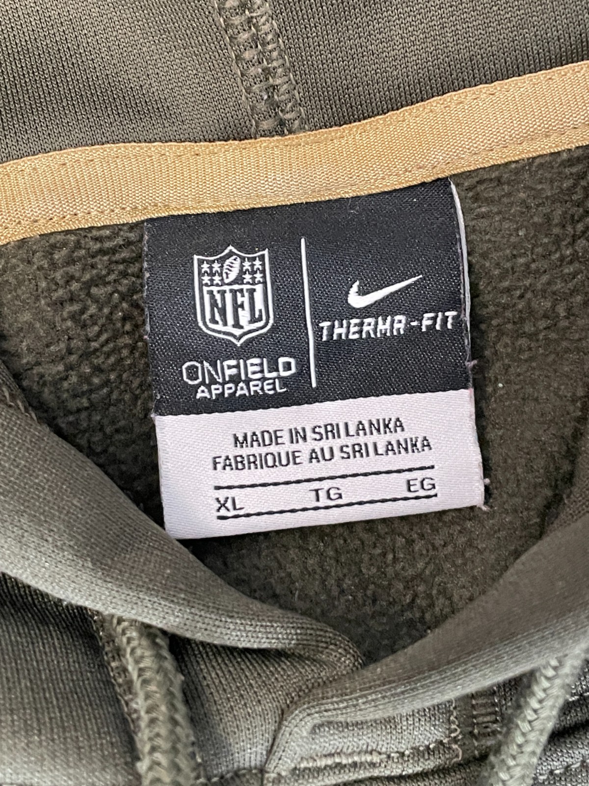 Nike Houston Texans Salute To Service Hoodie Mens XL Army Green NFL Therma-FIT thumbnail 8